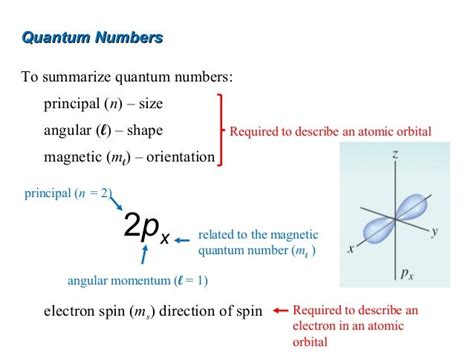 What are the quantum numbers necessary to specify a.
